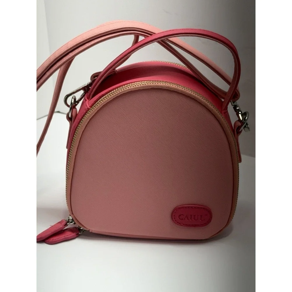 CAIUL Synthetic Leather Camera Case‎ Pink w/ Strap for Fujifilm Instax Mini 75